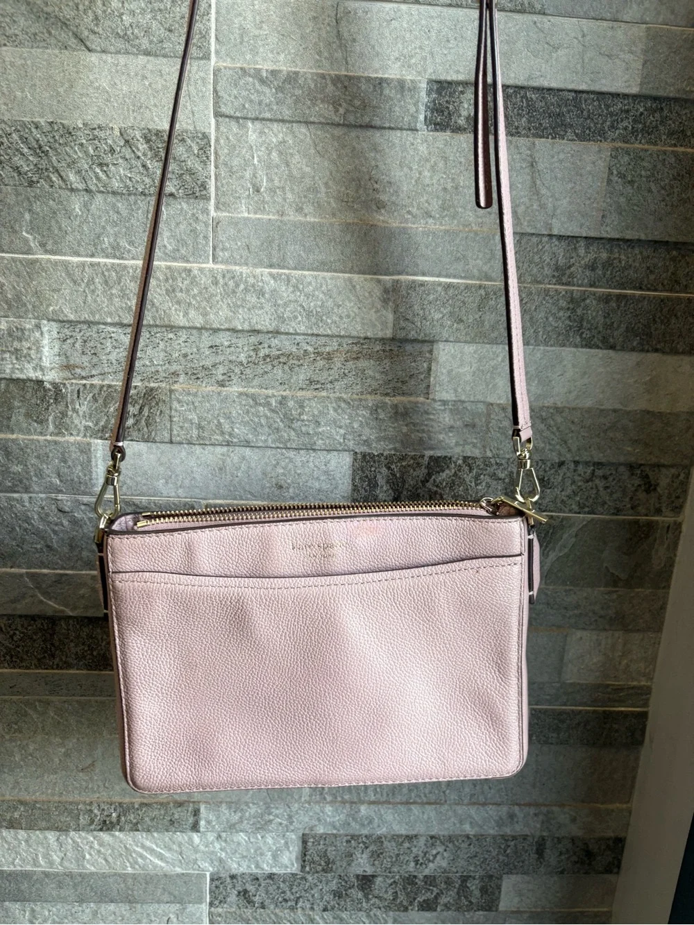 kate spade Blush Pink Pebbled Leather Crossbody